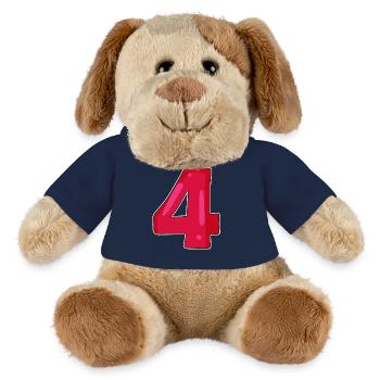 Numéro Quatre chiffres Numéro Quatrième Quatrième - Chien en peluche Helge MiniFeet® - bleu marine - Devant