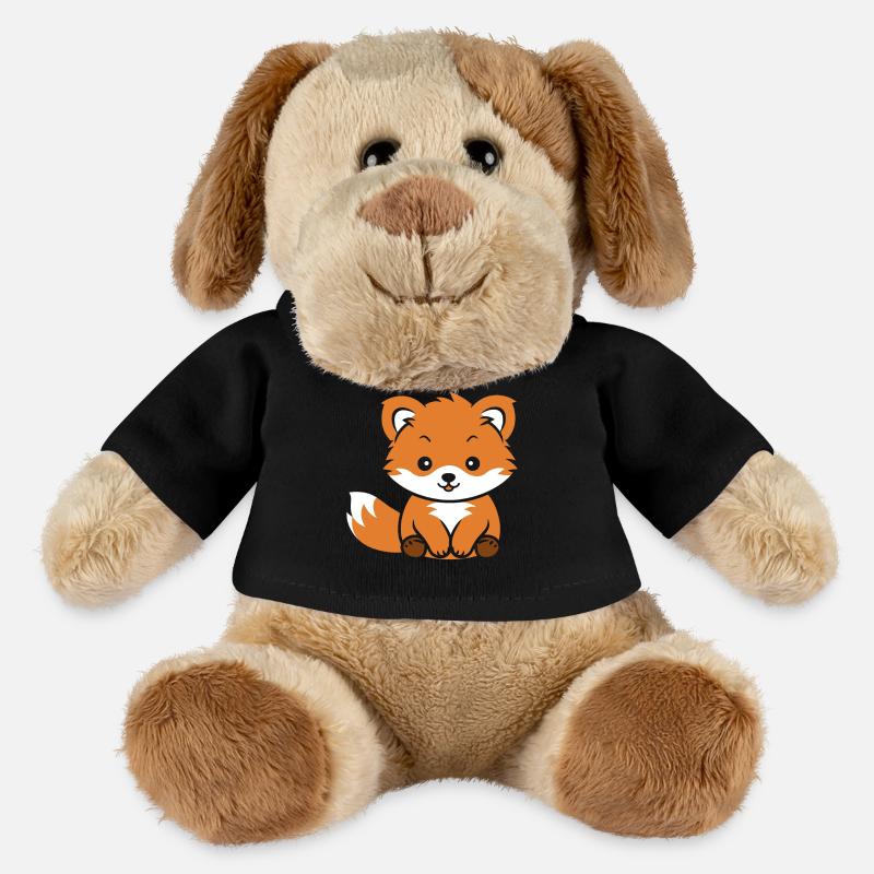 Fuchs liebt den kleinen roten Panda - MiniFeet® Hund Helge - Schwarz