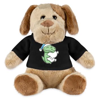 Crocodile avec oreiller et bonnet somnolent - Chien en peluche Helge MiniFeet® - noir - Devant