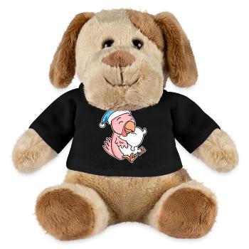 poulet avec oreiller et bonnet somnolent - Chien en peluche Helge MiniFeet® - noir - Devant