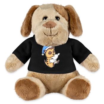 Suricate avec oreiller et bonnet somnolent - Chien en peluche Helge MiniFeet® - noir - Devant