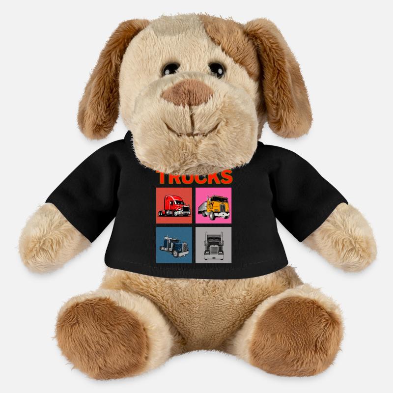Camions - Chien en peluche Helge MiniFeet® - noir