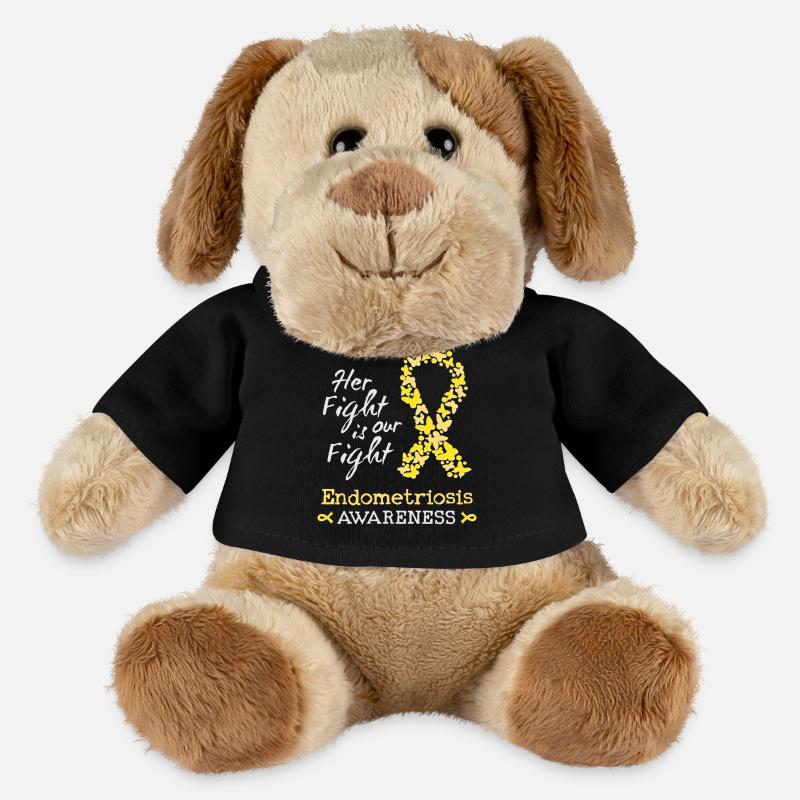 Ihr Kampf ist unser Kampf gegen Endometriose - MiniFeet® Hund Helge - Schwarz