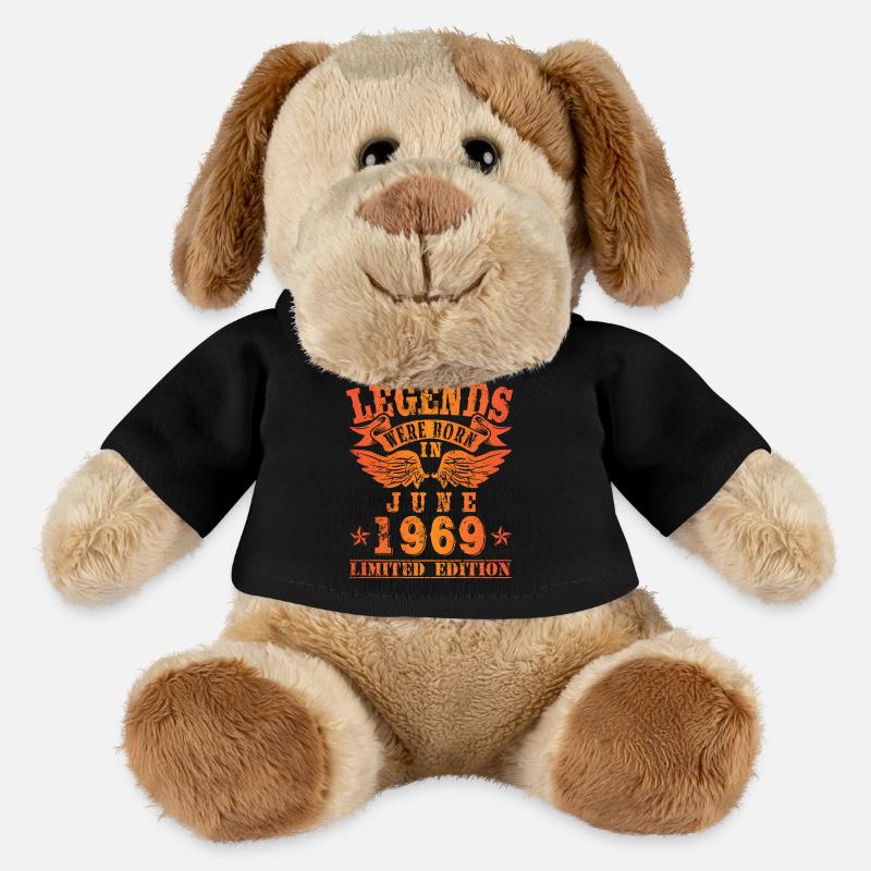 Legends were born in Juni 1969 Geburtstag - MiniFeet® Hund Helge - Schwarz