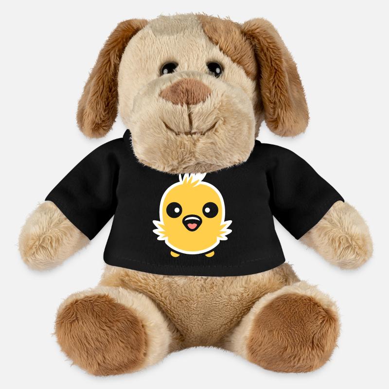 poussin - Chien en peluche Helge MiniFeet® - noir