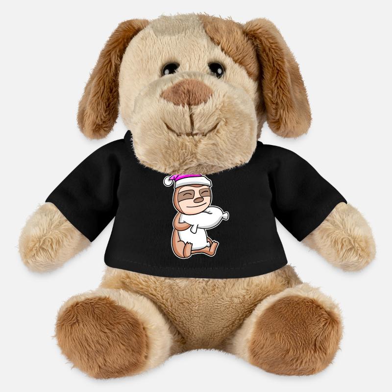 Faultier Müde Ausschlafen Schlafen Mädchen - MiniFeet® Hund Helge - Schwarz