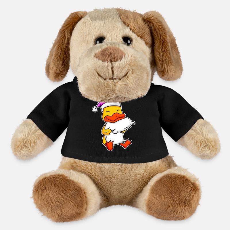 Ente Müde Ausschlafen Schlafen Mädchen - MiniFeet® Hund Helge - Schwarz