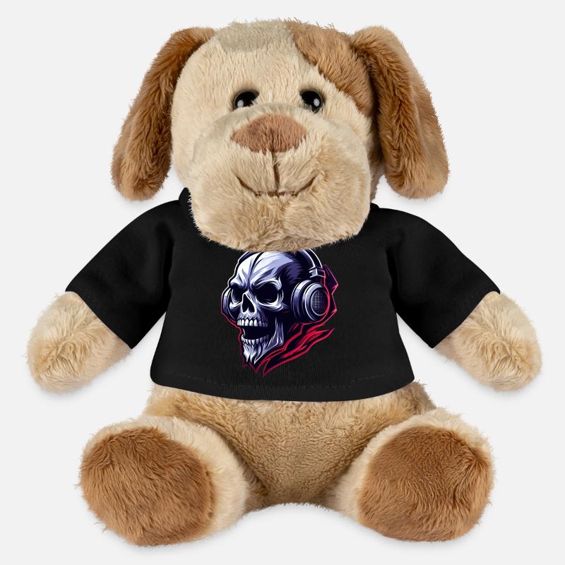 Skull Illustration - MiniFeet® Dog Helge - black