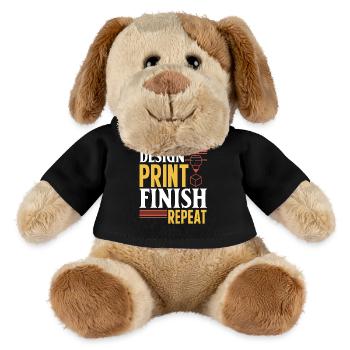 3D Drucker 3D Druck - MiniFeet® Hund Helge - Schwarz - Vorne