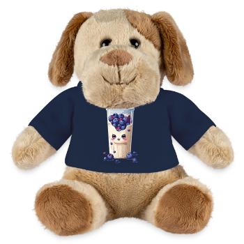 Myrtilles Mignon Milkshake Kawaii Fun - Chien en peluche Helge MiniFeet® - bleu marine - Devant