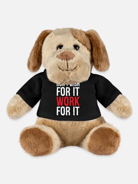don't wish for it work for it funny - MiniFeet® Dog Helge - black