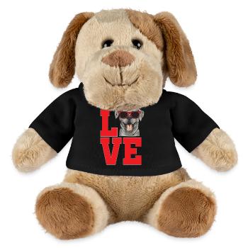 Silver Labrador Retriever Silver Lab - MiniFeet® Dog Helge - black - Front