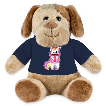 Forfait Noël Licorne - Chien en peluche Helge MiniFeet® - bleu marine - Devant