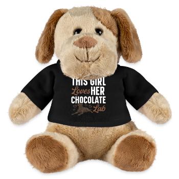 Schoko Brauner Labrador Retriever Hund - MiniFeet® Hund Helge - Schwarz - Vorne