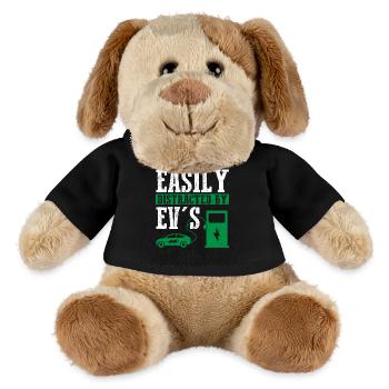 Easily Distracted By EV's Electric Car EV Driver - MiniFeet® Dog Helge - black - Front