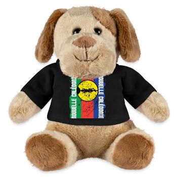 gift design kanak flag New Caledonia - MiniFeet® Dog Helge - black - Front