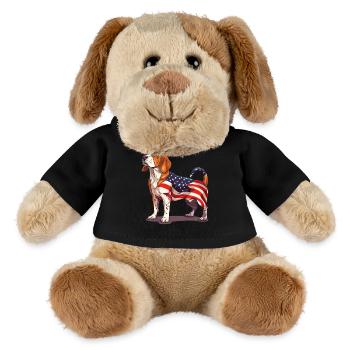 Beagle Dog 4th of July American Flag Beagle Gifts - MiniFeet® Hund Helge - Schwarz - Vorne