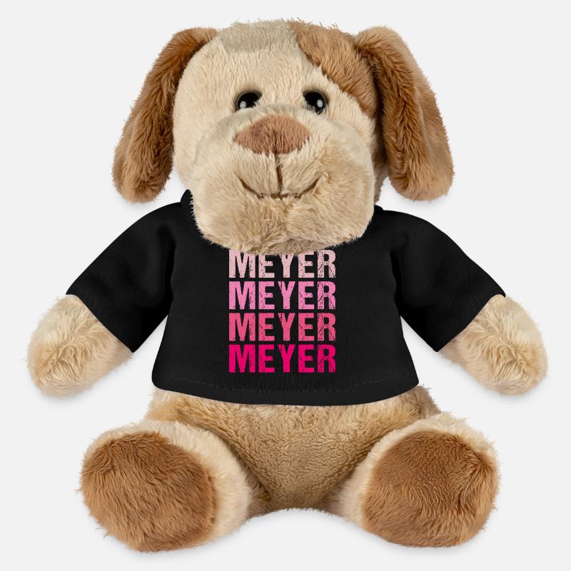 Meyer Familienname Team Retro Geschenkidee - MiniFeet® Hund Helge - Schwarz