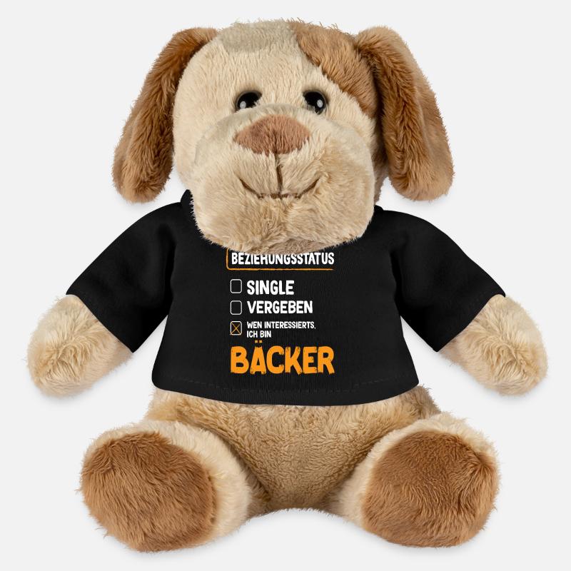 Bäcker Beziehungsstatus Back Backwaren Backen - MiniFeet® Hund Helge - Schwarz