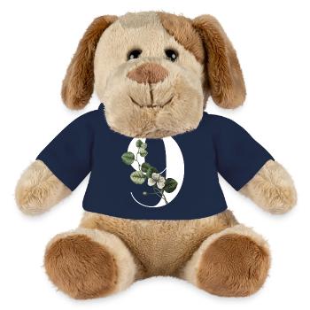 Nummer 9 Blumengrün -9. Blumengeburtstag - MiniFeet® Hund Helge - French Navy - Vorne