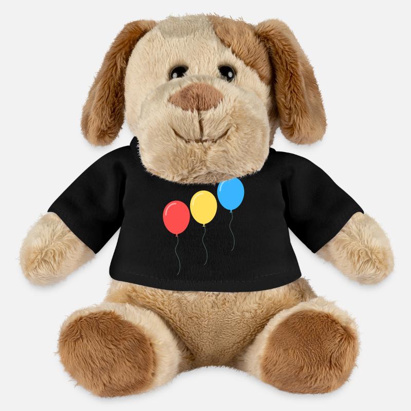 Three Bright Balloons Pop Art - MiniFeet® Dog Helge - black