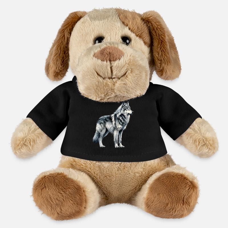 Wolf design Wolf Lover Majestic Wolf - MiniFeet® Dog Helge - black