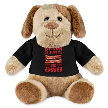 Bacon is Always the answer Funny Pork Meat Lover - MiniFeet® Dog Helge - black - Front