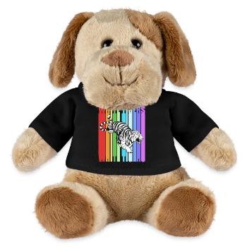 Weißer Tiger - MiniFeet® Hund Helge - Schwarz - Vorne