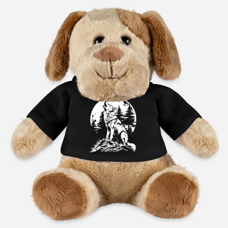 Wolf Mond Wald - MiniFeet® Hund Helge - Schwarz