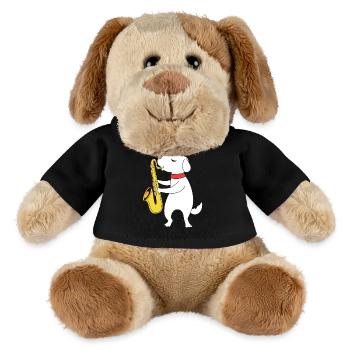Saxophoniste saxophoniste - Chien en peluche Helge MiniFeet® - noir - Devant