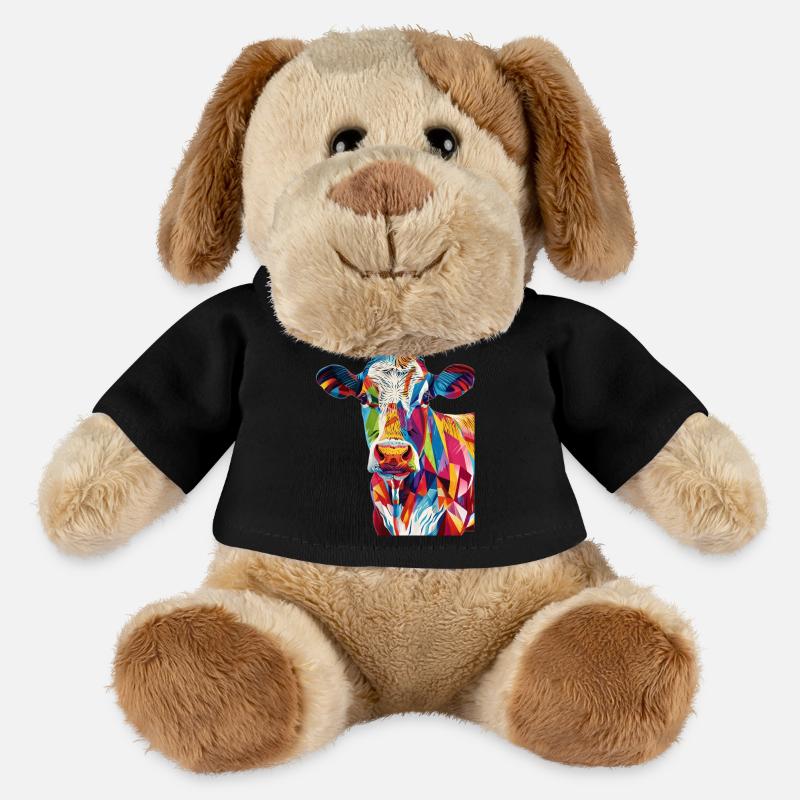 Vache - Chien en peluche Helge MiniFeet® - noir