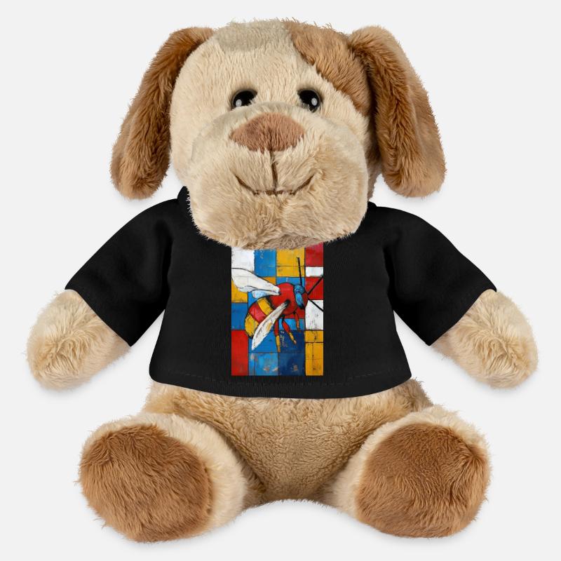 Abeille - Chien en peluche Helge MiniFeet® - noir