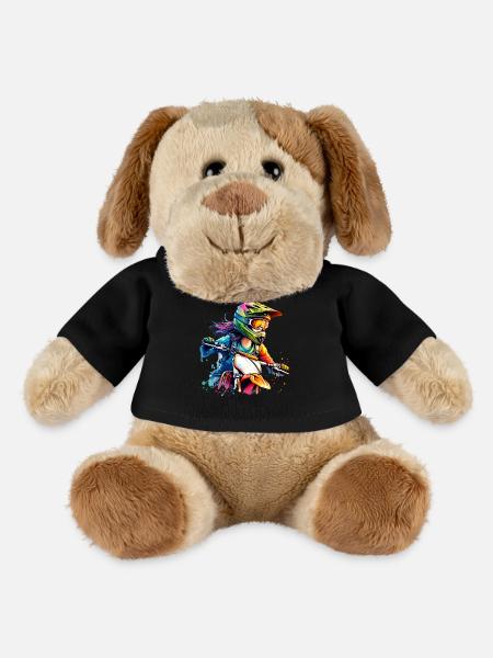 Motocross Frauen Mädchen Girl - MiniFeet® Hund Helge - Schwarz