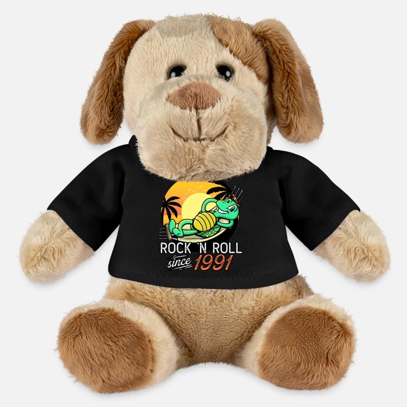Turtle Rock N Roll Since 1991 Birthday - MiniFeet® Dog Helge - black