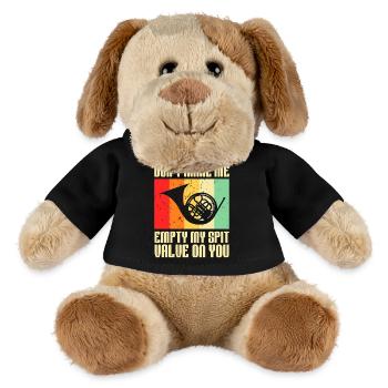 Don't Make Me Empty My Spit Valve On You Horn - MiniFeet® Dog Helge - black - Front