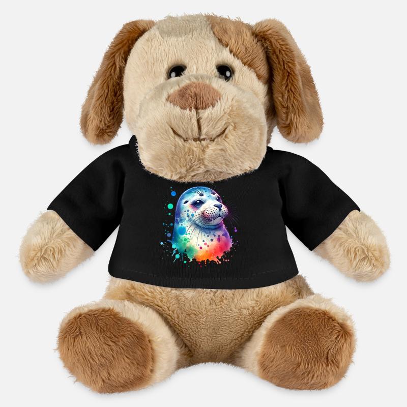 Robbe Seehund - MiniFeet® Hund Helge - Schwarz