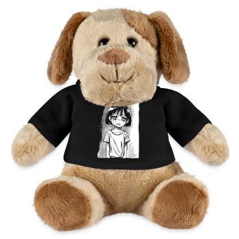Fille alternative de dessin animé - Chien en peluche Helge MiniFeet® - noir - Devant