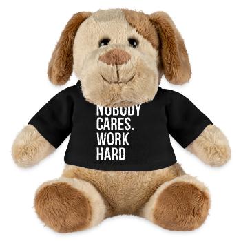 personne ne s’en soucie travaille dur - Chien en peluche Helge MiniFeet® - noir - Devant