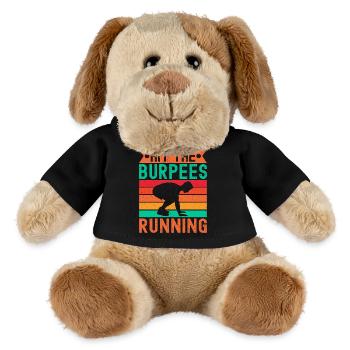 Les fanatiques de fitness se lancent dans les burpees en courant - Chien en peluche Helge MiniFeet® - noir - Devant