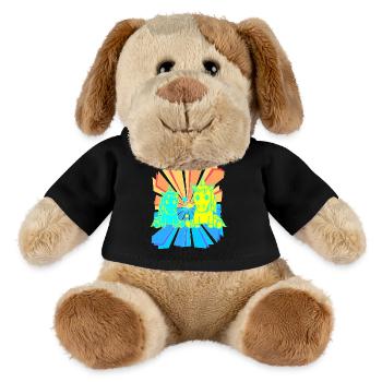Enfant Enfants Bébé Rétro Licornes Licorne des années 80 des années 90 - Chien en peluche Helge MiniFeet® - noir - Devant