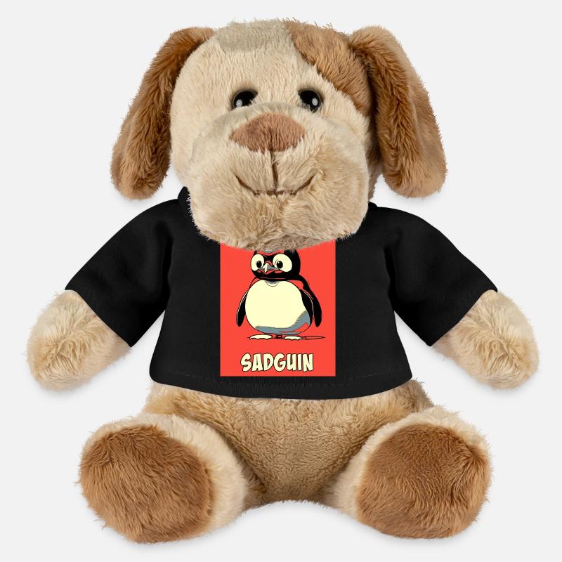 SADGUIN sad looking penguin comic style - MiniFeet® Dog Helge - black