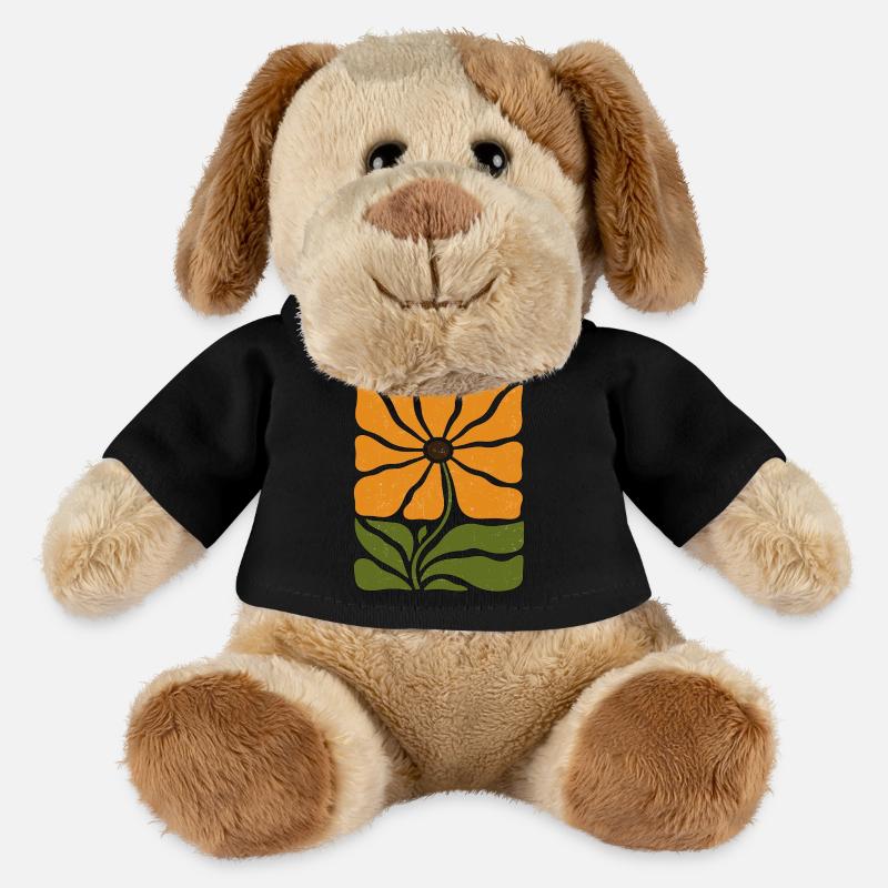 Boho-Wildblume im Sonnenblumen-Stil - MiniFeet® Hund Helge - Schwarz