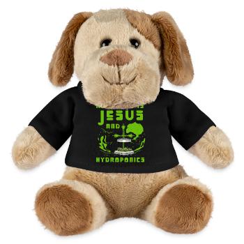 All I need is Jesus and Hydroponics - MiniFeet® Dog Helge - black - Front