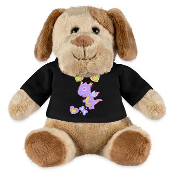 Bébé Dragon Dragon Enfants Enfant Rétro Années 80 Années 90 - Chien en peluche Helge MiniFeet® - noir - Devant