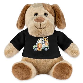 Mignon safari animaux amis dans l’aventure en voiture - Chien en peluche Helge MiniFeet® - noir - Devant