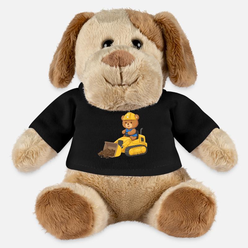 Teddy Bear Construction Worker - MiniFeet® Dog Helge - black