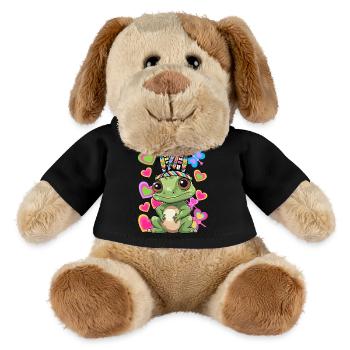 Hippie Frog Frogs Kids Child Baby - MiniFeet® Dog Helge - black - Front