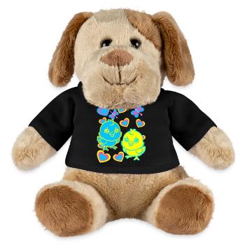 Pâques Enfants Enfant poussin Rétro des années 80 des années 90 - Chien en peluche Helge MiniFeet® - noir - Devant