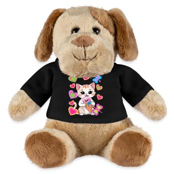 Chats Chat Glace Crème Enfants Enfant Rétro Années 80 - Chien en peluche Helge MiniFeet® - noir - Devant