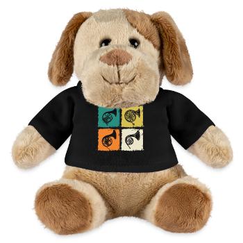 Hornist Waldhorn - MiniFeet® Hund Helge - Schwarz - Vorne